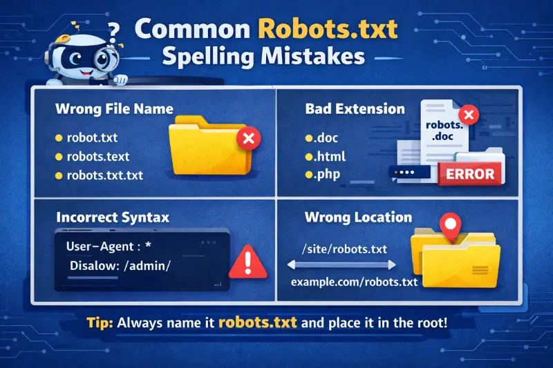 common robots.txt spelling mistakes
