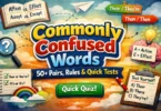 commonly confused words - 50+ word pairs with rules, examples and quick tests