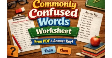 commonly confused words worksheet – free pdf and answer key
