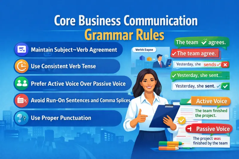 core business communication grammar rules