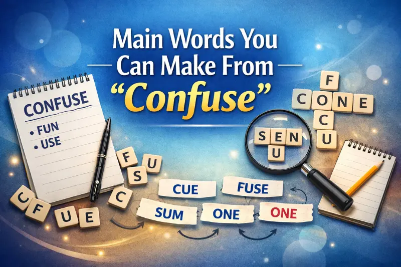 main words you can make from confuse