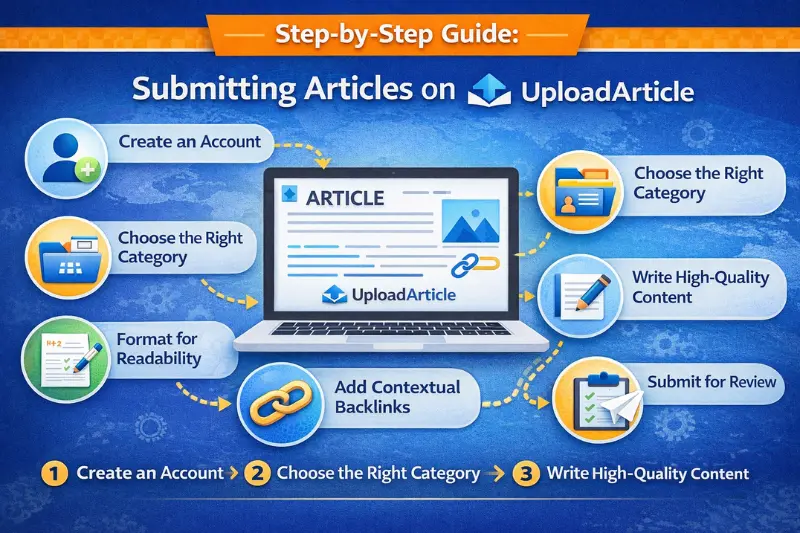 step-by-step guide to submitting articles on uploadarticle