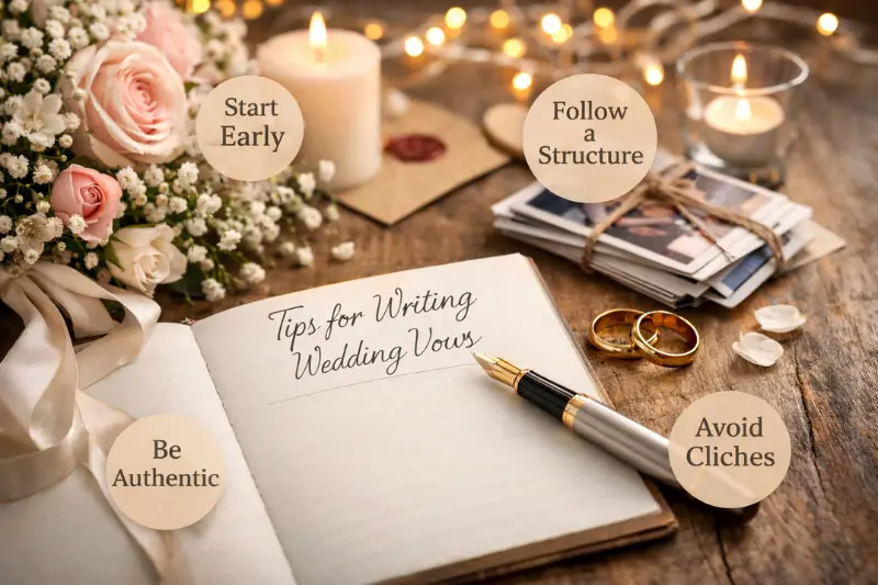 step-by-step tips for writing wedding vows