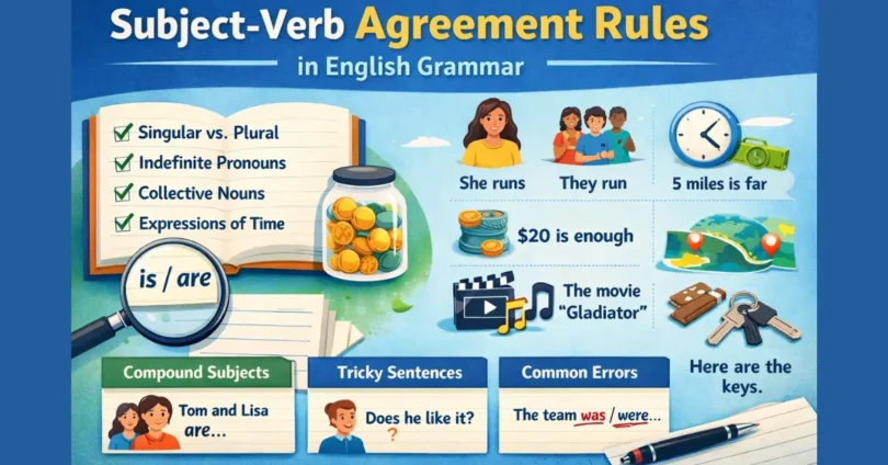 subject verb agreement rules english grammar