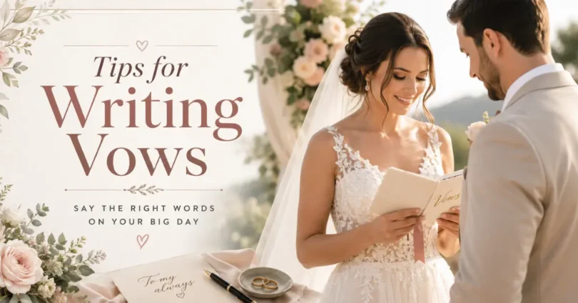 tips for writing vows - say the right words on your big day