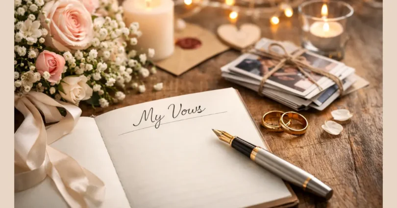 tips for writing wedding vows that feel real, personal and unforgettable