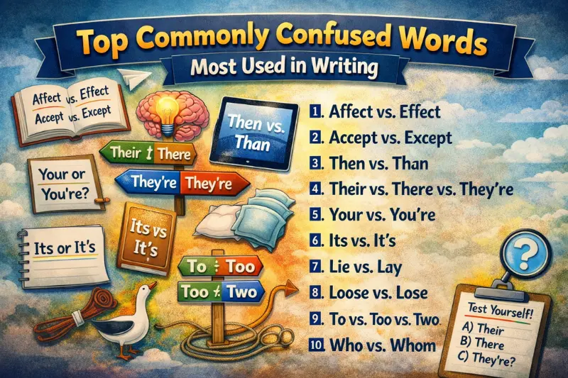 top commonly confused words (most used in writing)