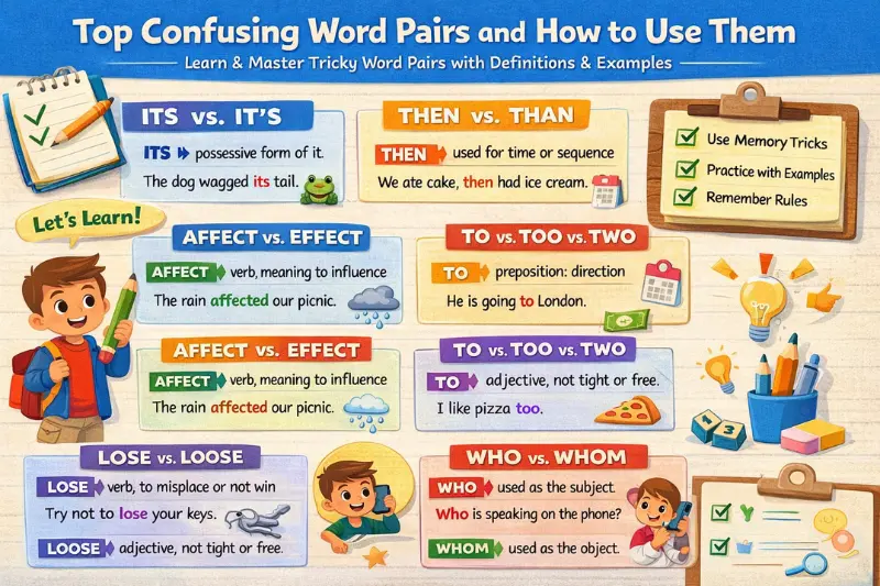 top confusing word pairs and how to use them