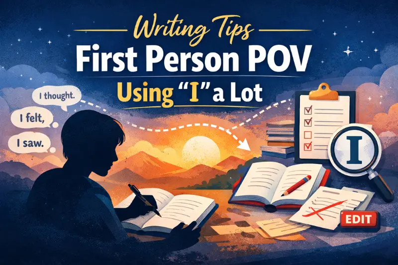 writing tips first person pov using “i” a lot